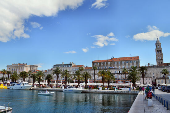 Blick auf den Diokletianspalast in Split
