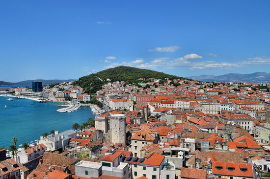 Blick vom Turm der Kathedrale auf die Altstadt von Split