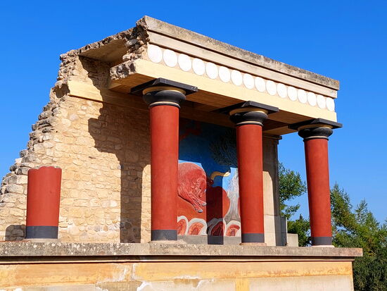 Rekonstruktion eines Teils des Palastes