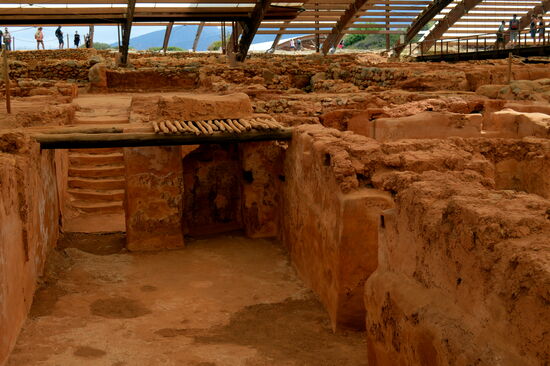 Blick in die Ausgrabungen von Maliá