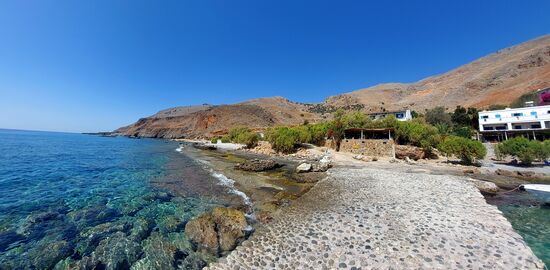 Lykos-Bucht mit Taverna Akrogiali