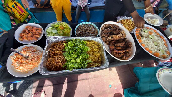 Unser Buffet an Bord