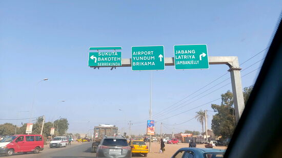 Unterwegs zum Flughafen