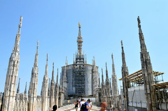 Auf dem Dach des Mailänder Doms
