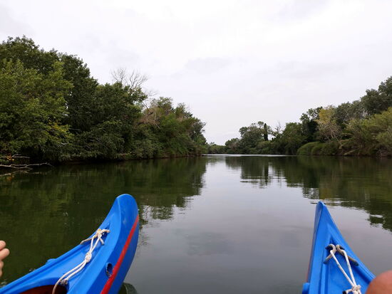 Mit dem Kanu auf dem Ombrone