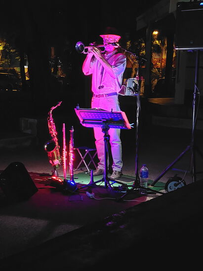 Straßenmusiker beim Fest am Hafen