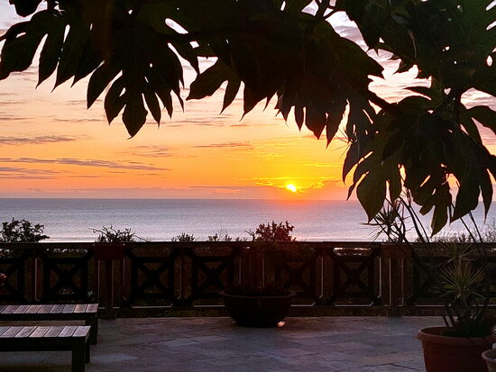 Sonnenuntergang vom Pool aus