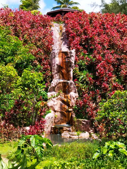 Kaskade im Jardin de Valombreuse