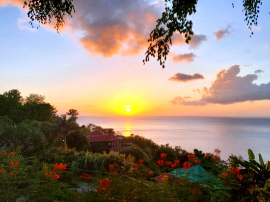 Sonnenuntergang vom Jardin aus