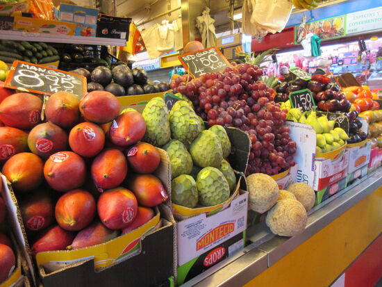 Schön präsentierte Früchte