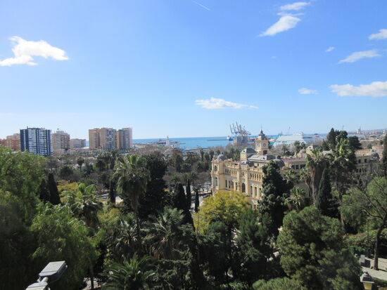 Auf dem Weg zum Gibralfaro - ein Blick nach unten