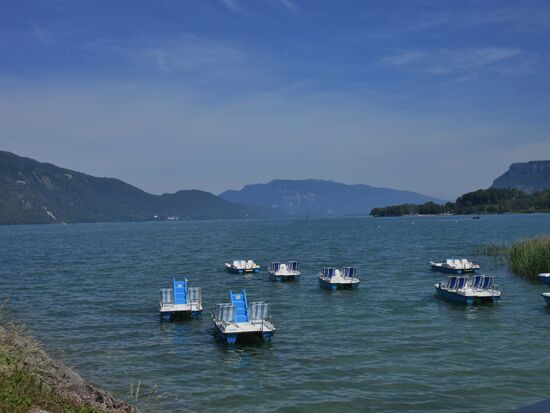 Die Tretboote sind bereit für die Saison