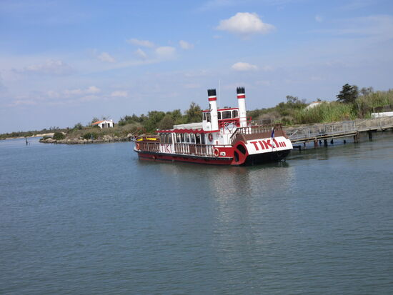 Dieser Dampfer liegt schon in der Petit Rhone