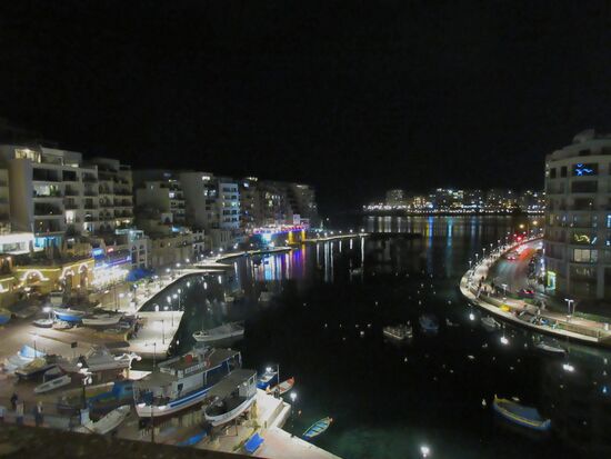 Blick am Abend vom Hotel