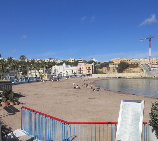 Sandstrand in der Nähe von Paceville