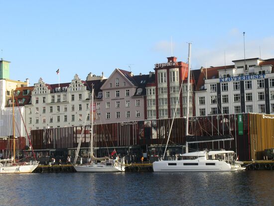 Blick auf Bryggen