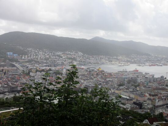 Sicht von oben auf die Stadt