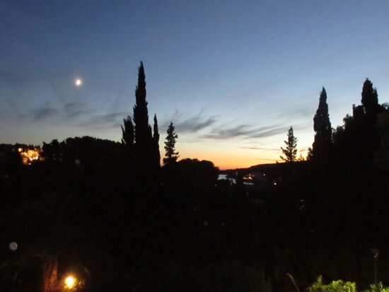 Abendlicher Blick vom Hotel