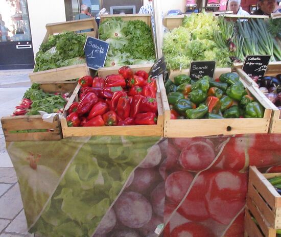 Schön sortiertes Gemüse