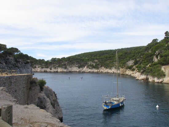 ...und von dort starteten Leute mit Stand-up Paddle
