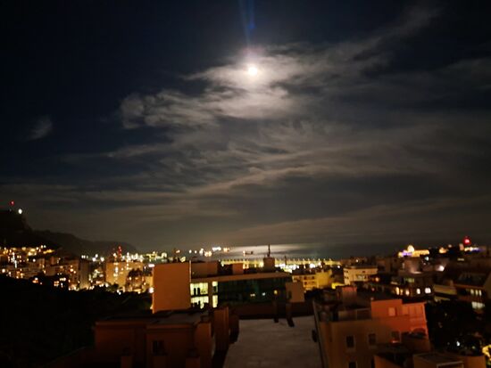 Blick vom Balkon abends