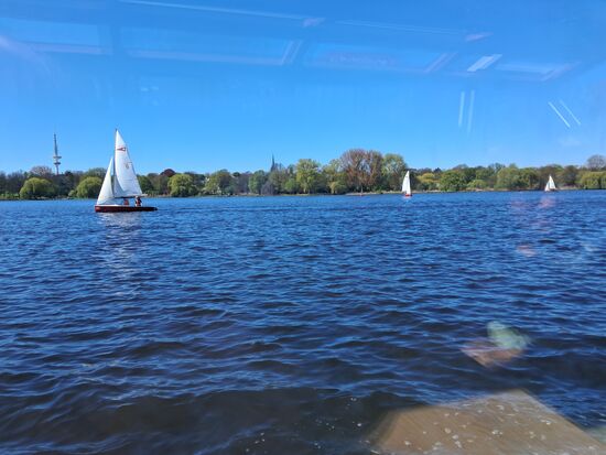 Segeln auf der Aussenalster