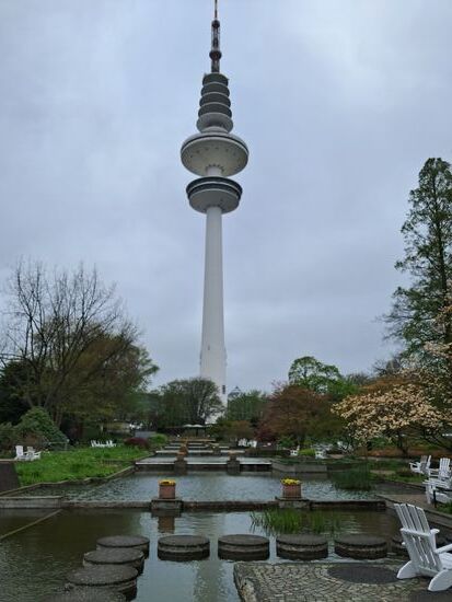 Der Fernsehturm mit viel Wasser