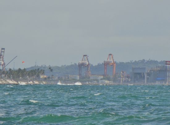 Blick auf Tiefseehafen