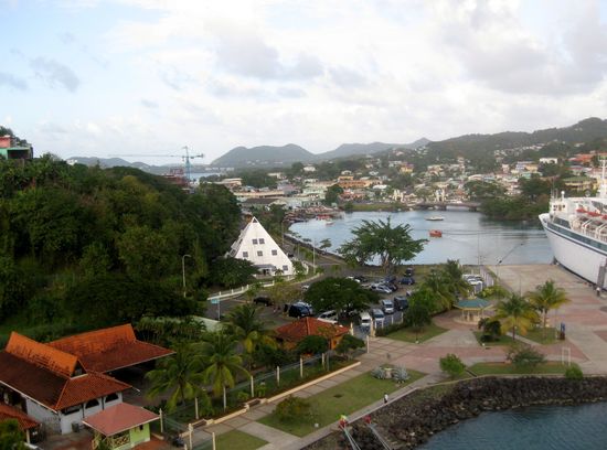 Blick auf Castries