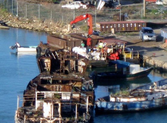 Das trostlose Ende von Schiffen...