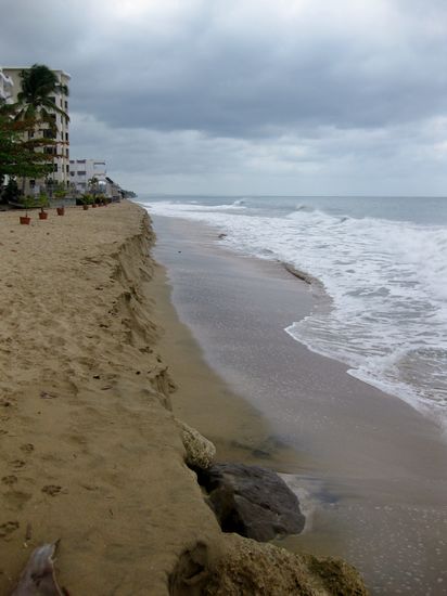 Der Sand bricht immer weiter ab...