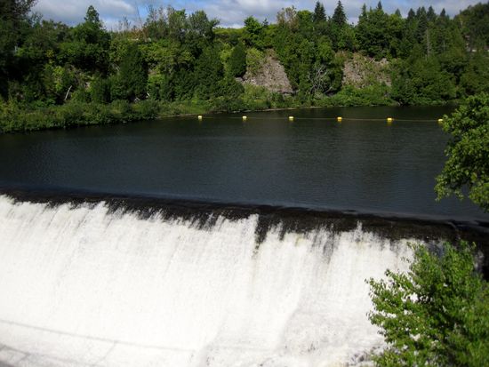 Der Fluss Montmorency kurz vor dem Fall
