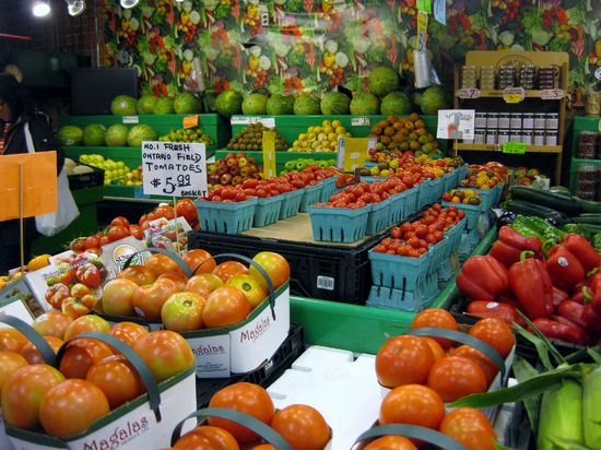 Schön präsentiertes Gemüse