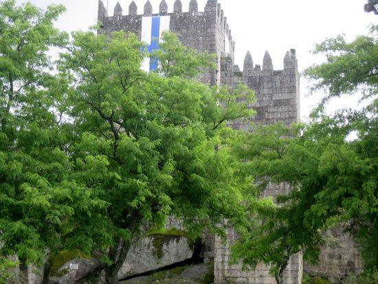 Die mächtigen Türme der Burg