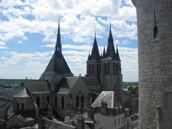 Blick vom Schloss auf die Nicolas Kirche