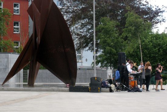 Musiker am Kennedy Platz