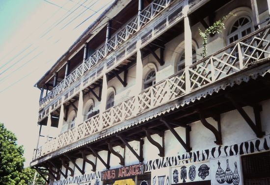 Handgeschnitzte Balkone in der Altstadt