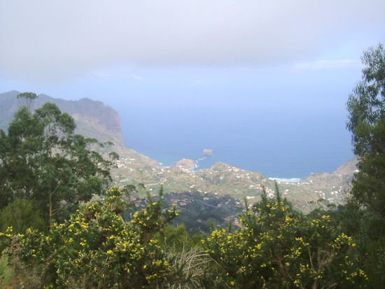 Blick von Portelo auf Adlerfelsen