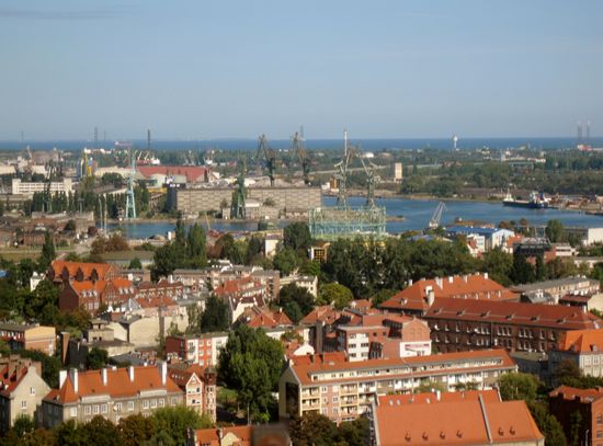 Blick bis zum Hafengelände