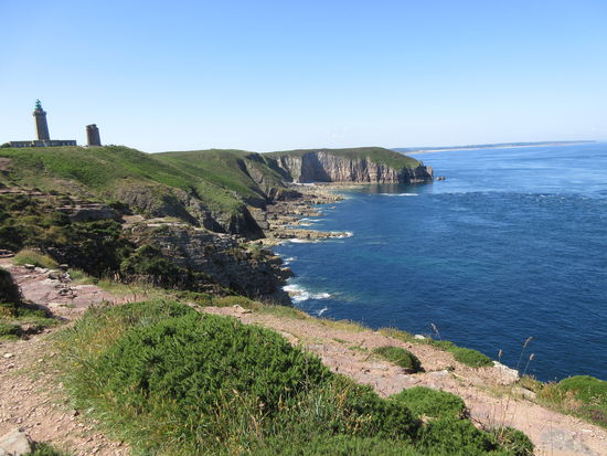 Steilküste mit beiden Leuchttürmen