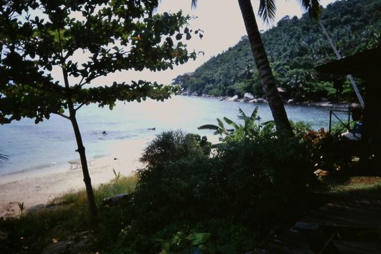 Blick auf den Strand von Salang Village