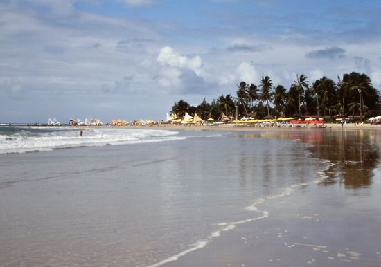 Blick auf den Strand von Porto Galinhas