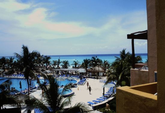 Blick auf die Hotelanlage