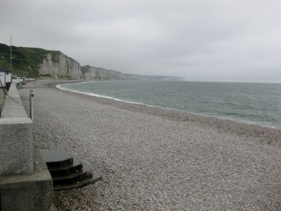 Kieselstrand in Fécamp