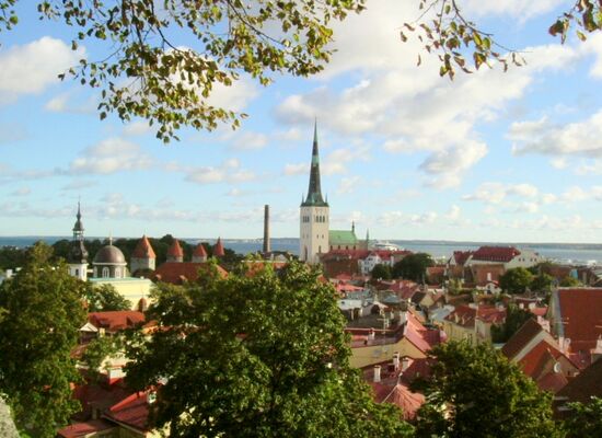 Blick auf Tallinn von der Aussichtsterrasse
