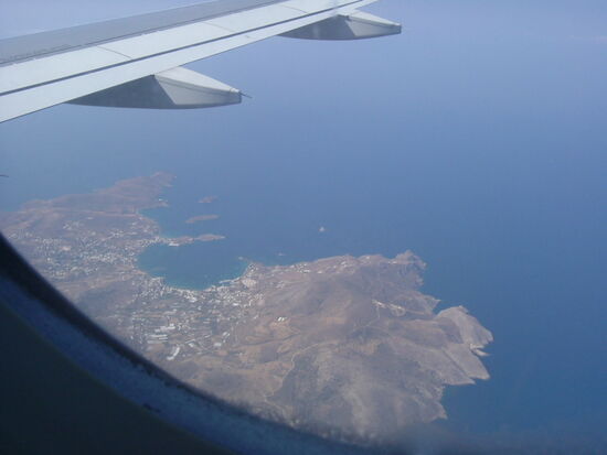 Anflug auf Mykonos