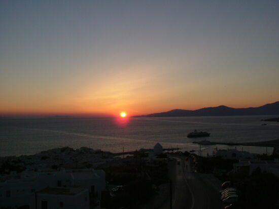 Sonnenuntergang vom Hotel aus gesehen