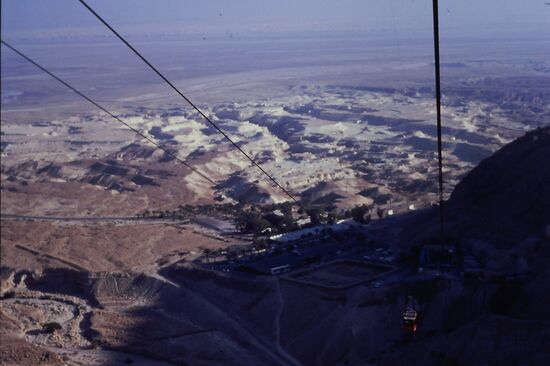 Massada - Blick von der Seilbahn