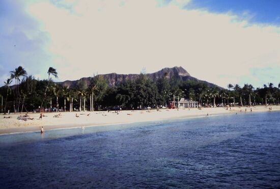 Blick auf Kapiolnai Park und Diamond Head