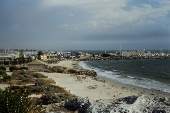 Blick auf Fremantle vom Round House